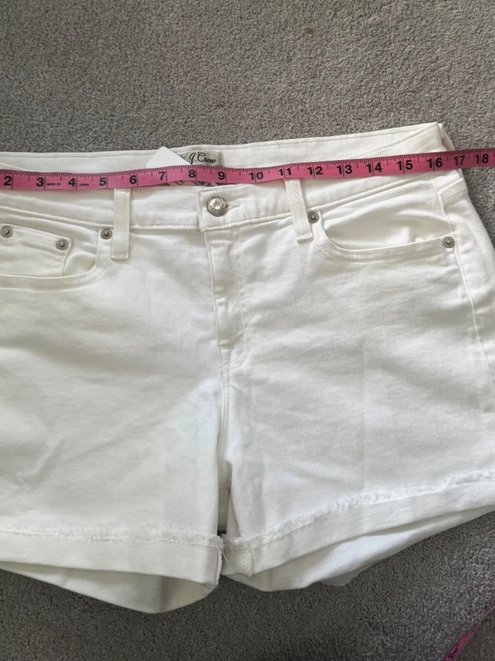 NWT J. Crew White Denim Shorts Size 30